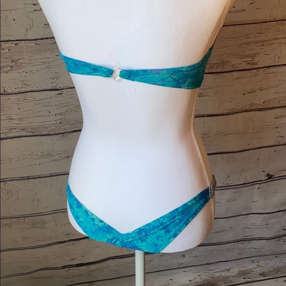 Blue & Teal Swimsuit Cheeky bottom Small - Picture 7 of 14